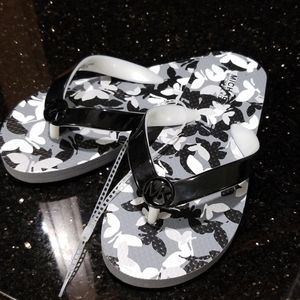 Michael kors endine butterfly black grey flipflop